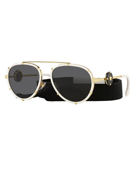 versace signature medusa aviator sunglasses|Versace sunglasses unisex.